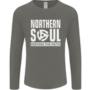 Northern Soul Vinyl 33rpm Record Insert Mens Long Sleeve T-Shirt Charcoal