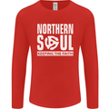 Northern Soul Vinyl 33rpm Record Insert Mens Long Sleeve T-Shirt Red