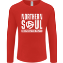 Northern Soul Vinyl 33rpm Record Insert Mens Long Sleeve T-Shirt Red