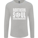 Northern Soul Vinyl 33rpm Record Insert Mens Long Sleeve T-Shirt Sports Grey