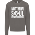 Northern Soul Vinyl 33rpm Record Insert Mens Sweatshirt Jumper Charcoal