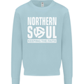 Northern Soul Vinyl 33rpm Record Insert Mens Sweatshirt Jumper Light Blue