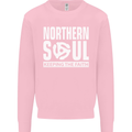 Northern Soul Vinyl 33rpm Record Insert Mens Sweatshirt Jumper Light Pink