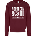 Northern Soul Vinyl 33rpm Record Insert Mens Sweatshirt Jumper Maroon