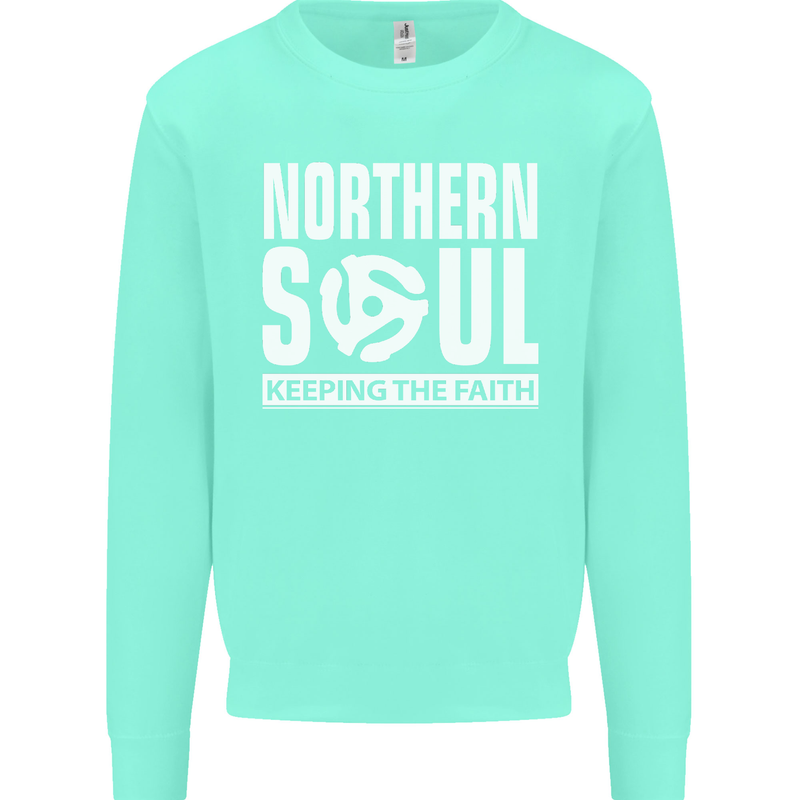 Northern Soul Vinyl 33rpm Record Insert Mens Sweatshirt Jumper Peppermint