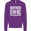 Northern Soul Vinyl 33rpm Record Insert Mens Sweatshirt Jumper Purple