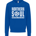 Northern Soul Vinyl 33rpm Record Insert Mens Sweatshirt Jumper Royal Blue