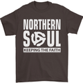 Northern Soul Vinyl 33rpm Record Insert Mens T-Shirt Cotton Gildan Dark Chocolate