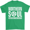 Northern Soul Vinyl 33rpm Record Insert Mens T-Shirt Cotton Gildan Irish Green