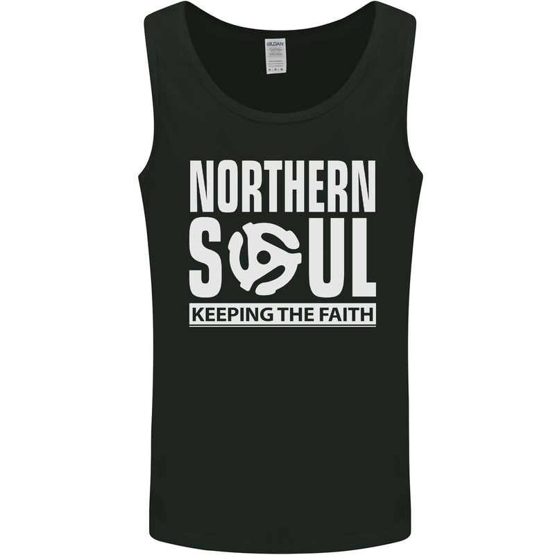 Northern Soul Vinyl 33rpm Record Insert Mens Vest Tank Top Black