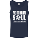 Northern Soul Vinyl 33rpm Record Insert Mens Vest Tank Top Navy Blue