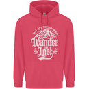 Not All Those Who Wander Are Lost Trekking Childrens Kids Hoodie Heliconia
