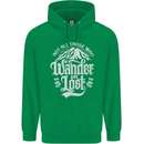 Not All Those Who Wander Are Lost Trekking Childrens Kids Hoodie Irish Green