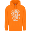 Not All Those Who Wander Are Lost Trekking Childrens Kids Hoodie Orange