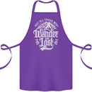 Not All Those Who Wander Are Lost Trekking Cotton Apron 100% Organic Purple