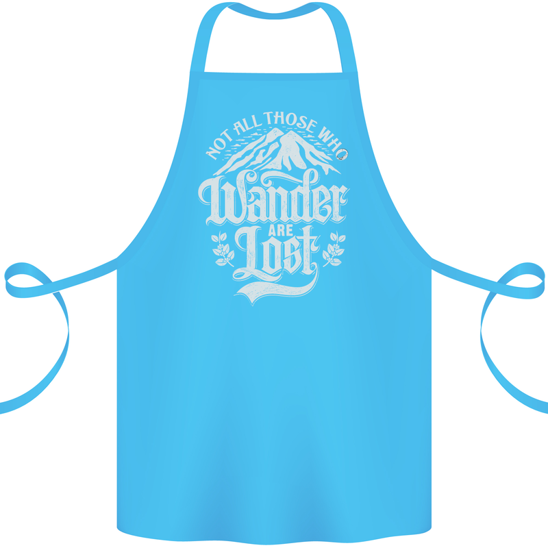 Not All Those Who Wander Are Lost Trekking Cotton Apron 100% Organic Turquoise