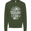 Not All Those Who Wander Are Lost Trekking Kids Sweatshirt Jumper Forest Green