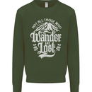 Not All Those Who Wander Are Lost Trekking Kids Sweatshirt Jumper Forest Green