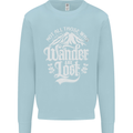 Not All Those Who Wander Are Lost Trekking Kids Sweatshirt Jumper Light Blue