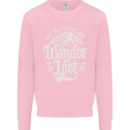 Not All Those Who Wander Are Lost Trekking Kids Sweatshirt Jumper Light Pink
