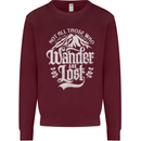 Not All Those Who Wander Are Lost Trekking Kids Sweatshirt Jumper Maroon