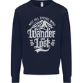 Not All Those Who Wander Are Lost Trekking Kids Sweatshirt Jumper Navy Blue