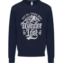 Not All Those Who Wander Are Lost Trekking Kids Sweatshirt Jumper Navy Blue