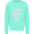 Not All Those Who Wander Are Lost Trekking Kids Sweatshirt Jumper Peppermint