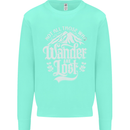 Not All Those Who Wander Are Lost Trekking Kids Sweatshirt Jumper Peppermint