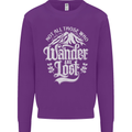 Not All Those Who Wander Are Lost Trekking Kids Sweatshirt Jumper Purple