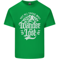 Not All Those Who Wander Are Lost Trekking Kids T-Shirt Childrens Irish Green
