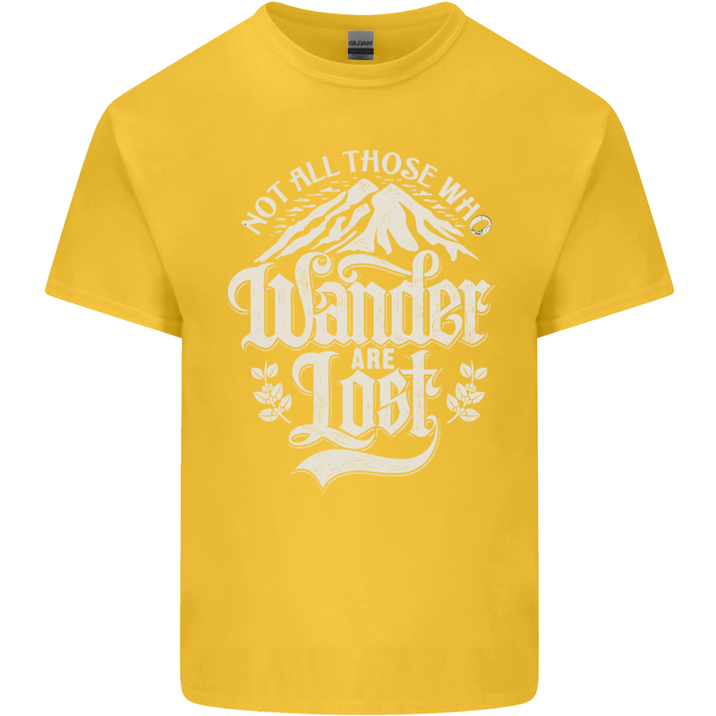 Not All Those Who Wander Are Lost Trekking Kids T-Shirt Childrens Yellow