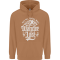 Not All Those Who Wander Are Lost Trekking Mens 80% Cotton Hoodie Caramel Latte
