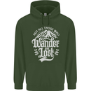 Not All Those Who Wander Are Lost Trekking Mens 80% Cotton Hoodie Forest Green