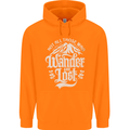 Not All Those Who Wander Are Lost Trekking Mens 80% Cotton Hoodie Orange