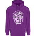 Not All Those Who Wander Are Lost Trekking Mens 80% Cotton Hoodie Purple
