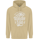 Not All Those Who Wander Are Lost Trekking Mens 80% Cotton Hoodie Sand