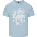 Not All Those Who Wander Are Lost Trekking Mens Cotton T-Shirt Tee Top Light Blue