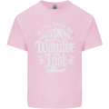 Not All Those Who Wander Are Lost Trekking Mens Cotton T-Shirt Tee Top Light Pink