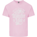 Not All Those Who Wander Are Lost Trekking Mens Cotton T-Shirt Tee Top Light Pink