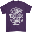 Not All Those Who Wander Are Lost Trekking Mens T-Shirt Cotton Gildan Purple