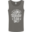 Not All Those Who Wander Are Lost Trekking Mens Vest Tank Top Charcoal