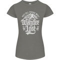 Not All Those Who Wander Are Lost Trekking Womens Petite Cut T-Shirt Charcoal