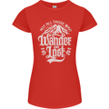 Not All Those Who Wander Are Lost Trekking Womens Petite Cut T-Shirt Red