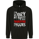Not Crazy My Reality Is Different Childrens Kids Hoodie Black