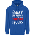 Not Crazy My Reality Is Different Childrens Kids Hoodie Royal Blue