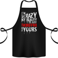Not Crazy My Reality Is Different Cotton Apron 100% Organic Black