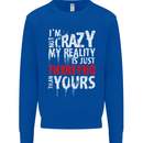 Not Crazy My Reality Is Different Kids Sweatshirt Jumper Royal Blue