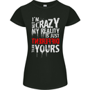 Not Crazy My Reality Is Different Womens Petite Cut T-Shirt Black