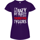 Not Crazy My Reality Is Different Womens Petite Cut T-Shirt Purple